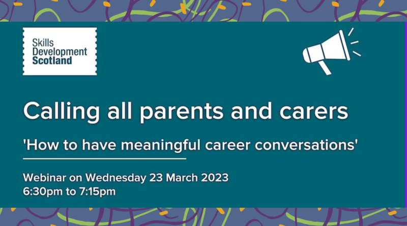 SDS Webinar for Parents & Carers: How to Have Meaningful Career Conversations